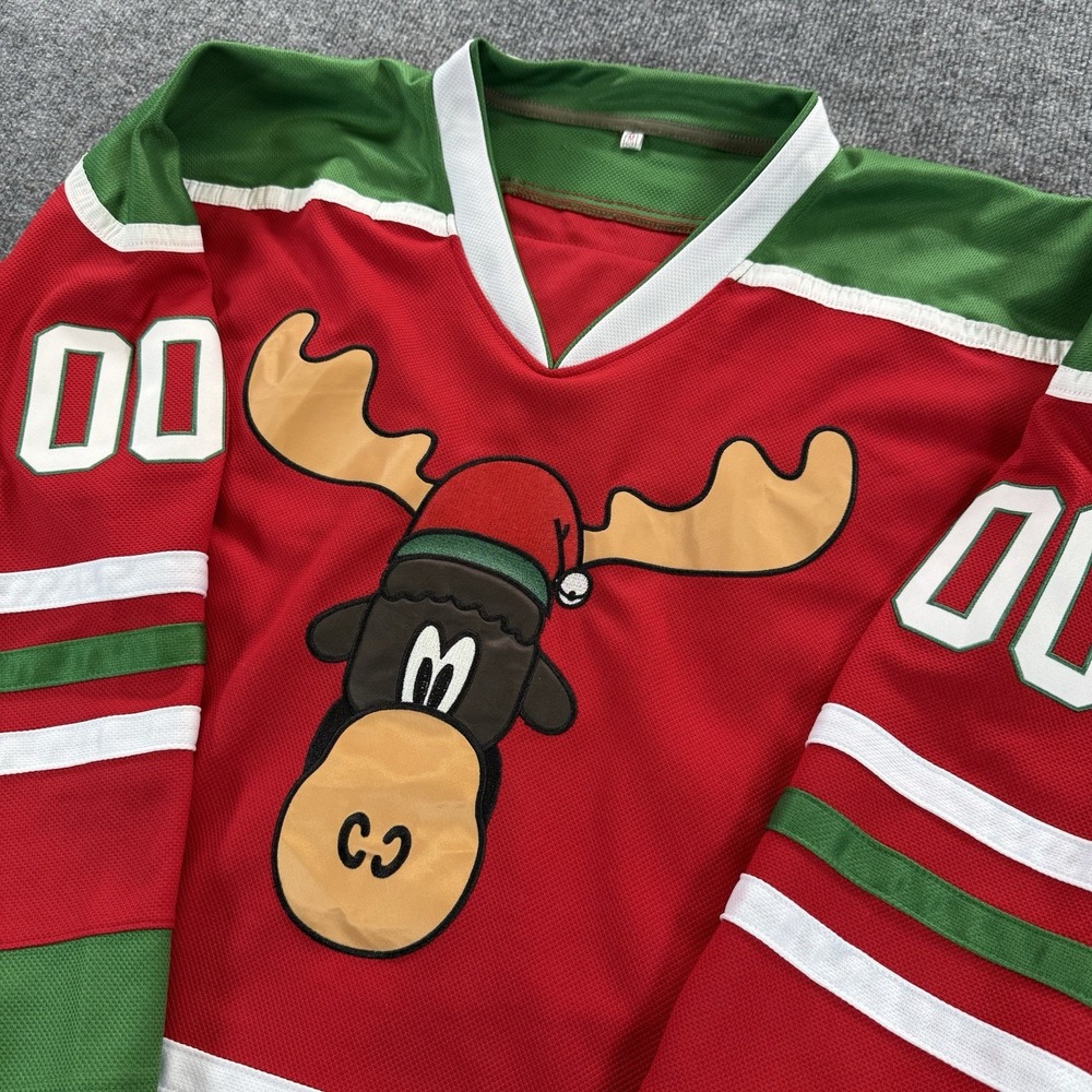 Christmas Vacation Griswold Hockey Jersey Size M Marty Moose 00 Red Mens
